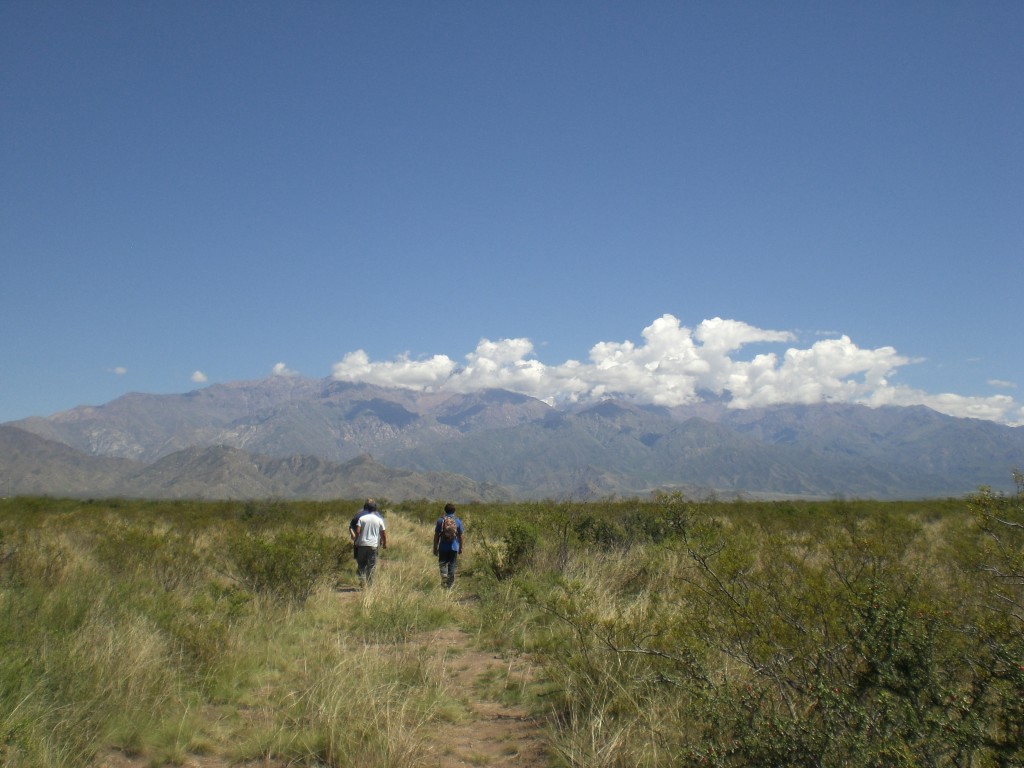 Walking towards the Andes