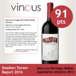 2013 Altos Las Hormigas Malbec Appellation Altamira. 91 Points.